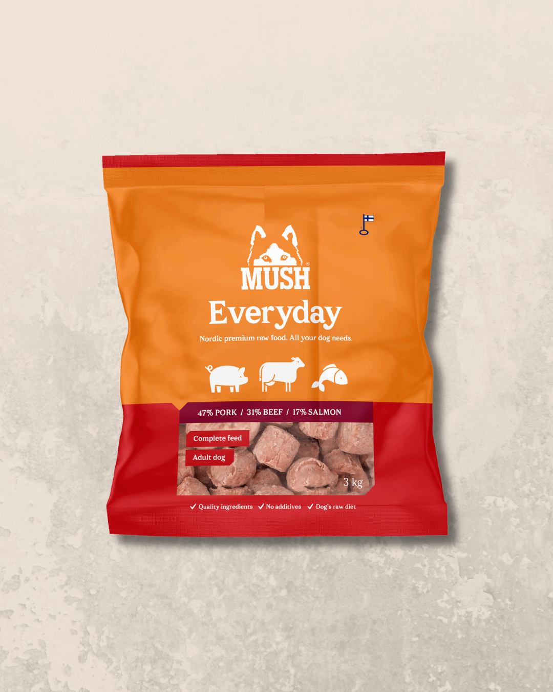 MUSH Everyday Red (Gris, Laks & Okse)